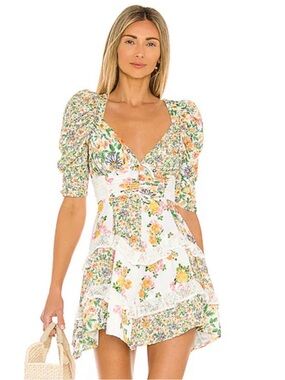 debbie mini dress for love and lemons For Love And Lemons | Dresses | For Love Lemons Debbie Mini Floral Dress  Size S M Nwt